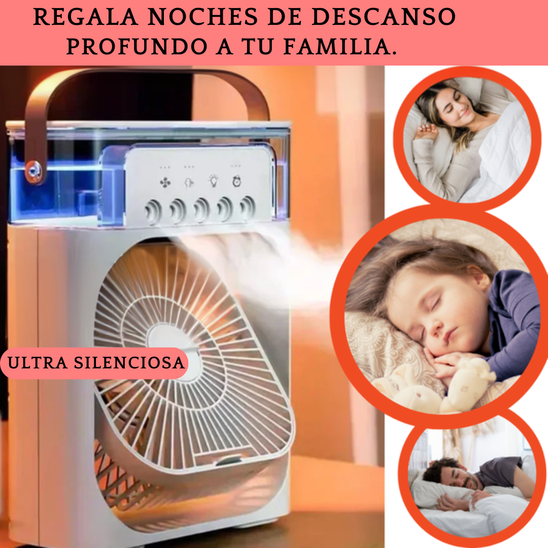 Ventilador de Aire Portátil con Nebulizador – Enfriamiento Rápido